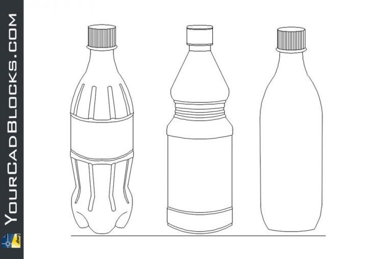 CAD Bottles DWG - Free CAD Blocks autocad 2d