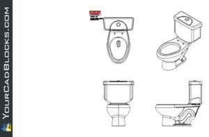 Toilet Helvex brand dwg cad