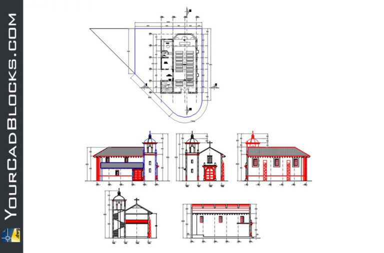 CAD Church DWG - Free CAD blocks | 2D free dwg